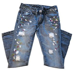 EUC | Gorgeous |👖Guess Jeans👖| Paint Splash | Distressed | Girl's | Size: 10